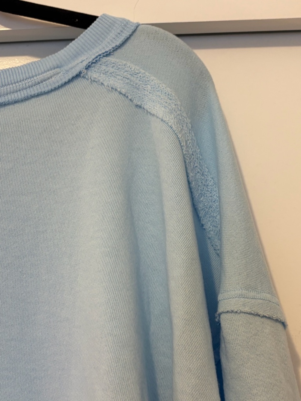 New Free People Venice V-Neck Sweatshirt In Blue Size Small - Picture 3 of 10